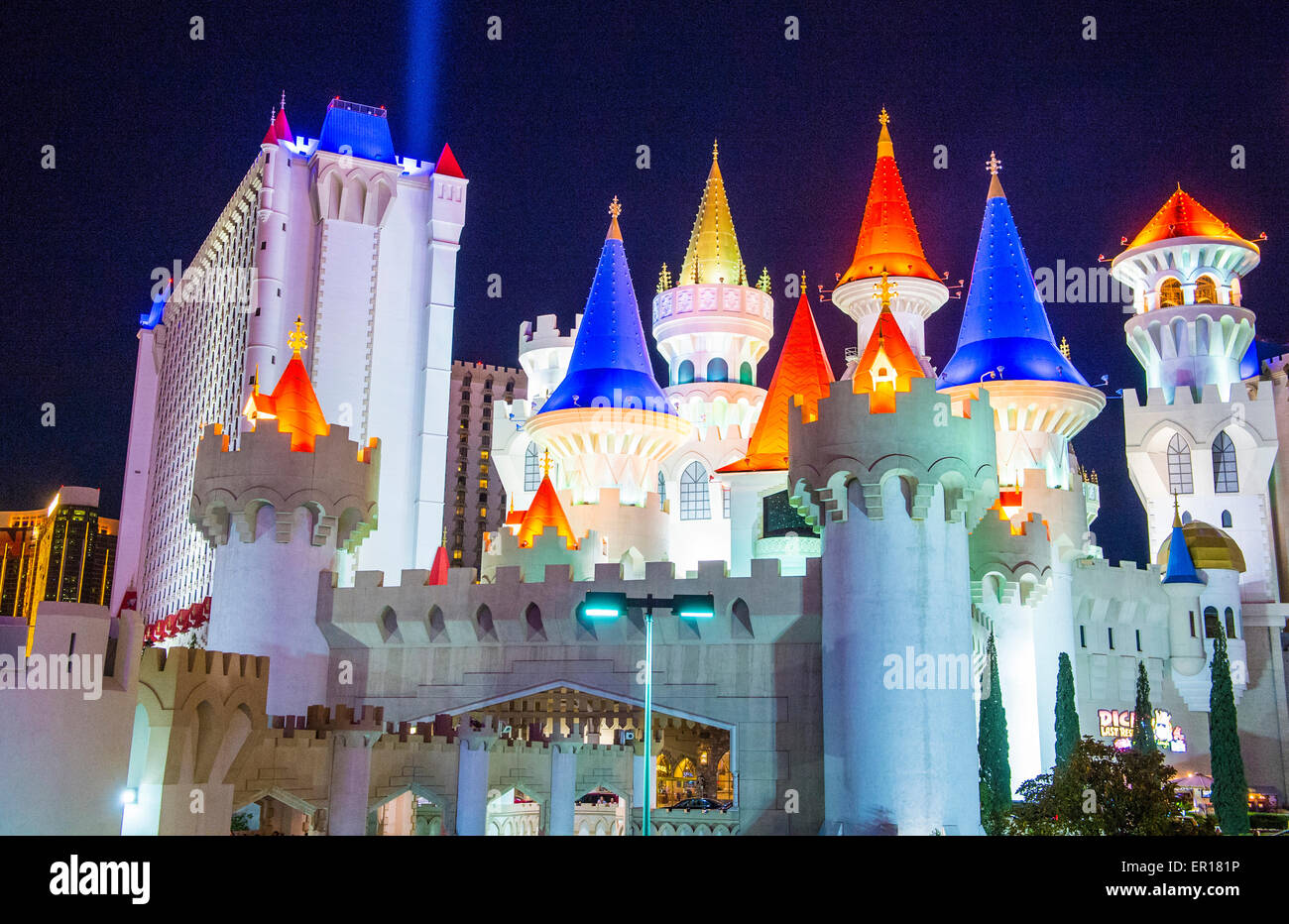 The Excalibur Hotel and Casino in Las Vegas Stock Photo