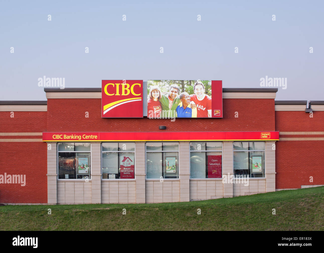 DARTMOUTH, CANADA - MAY 21, 2015: The Canadian Imperial Bank of Commerce or CIBC, is Canada's fifth largest chartered bank. Stock Photo