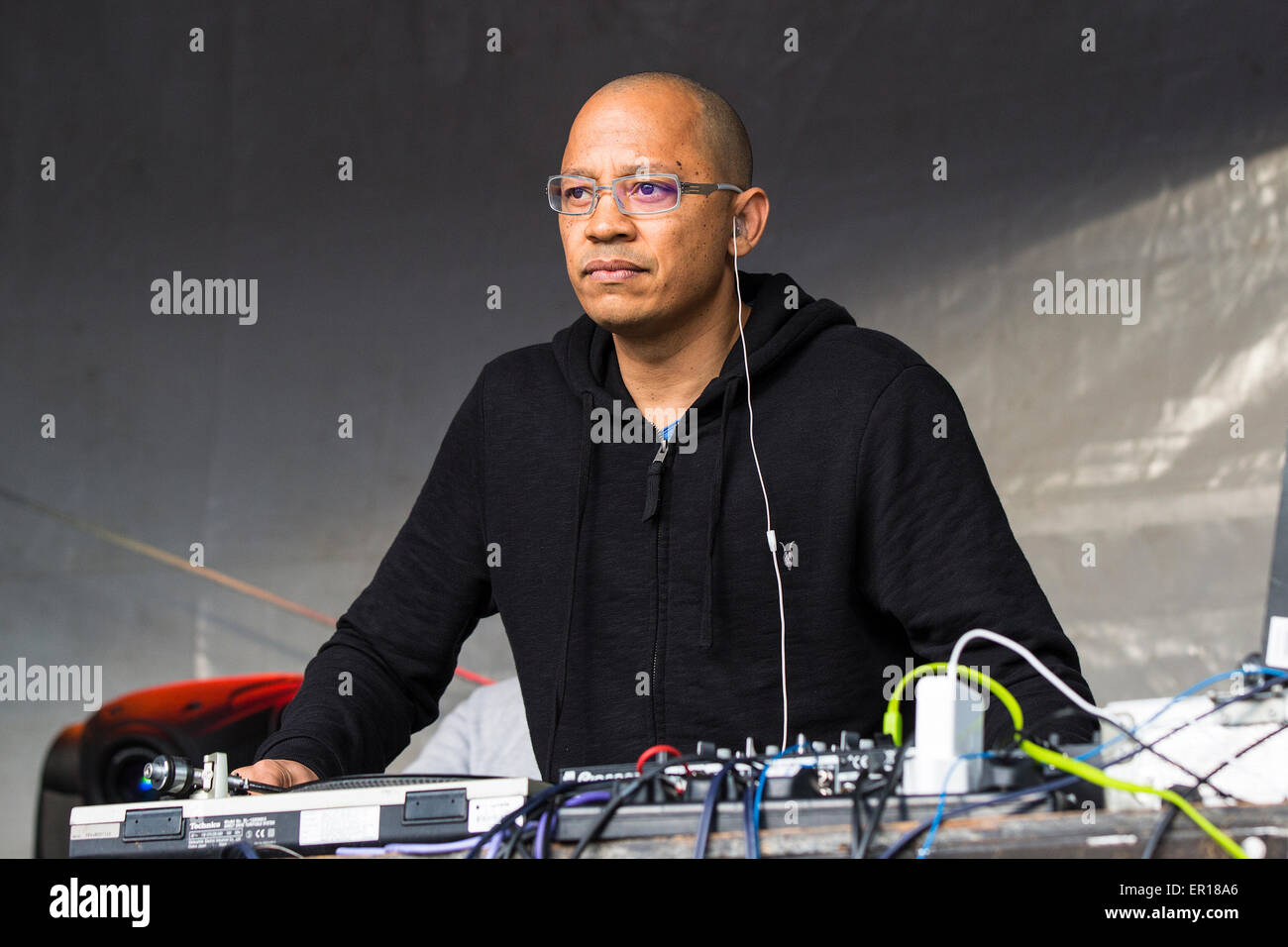 Bristol, UK. 24th May, 2015. LTJ Bukem plays his drum and bass set as