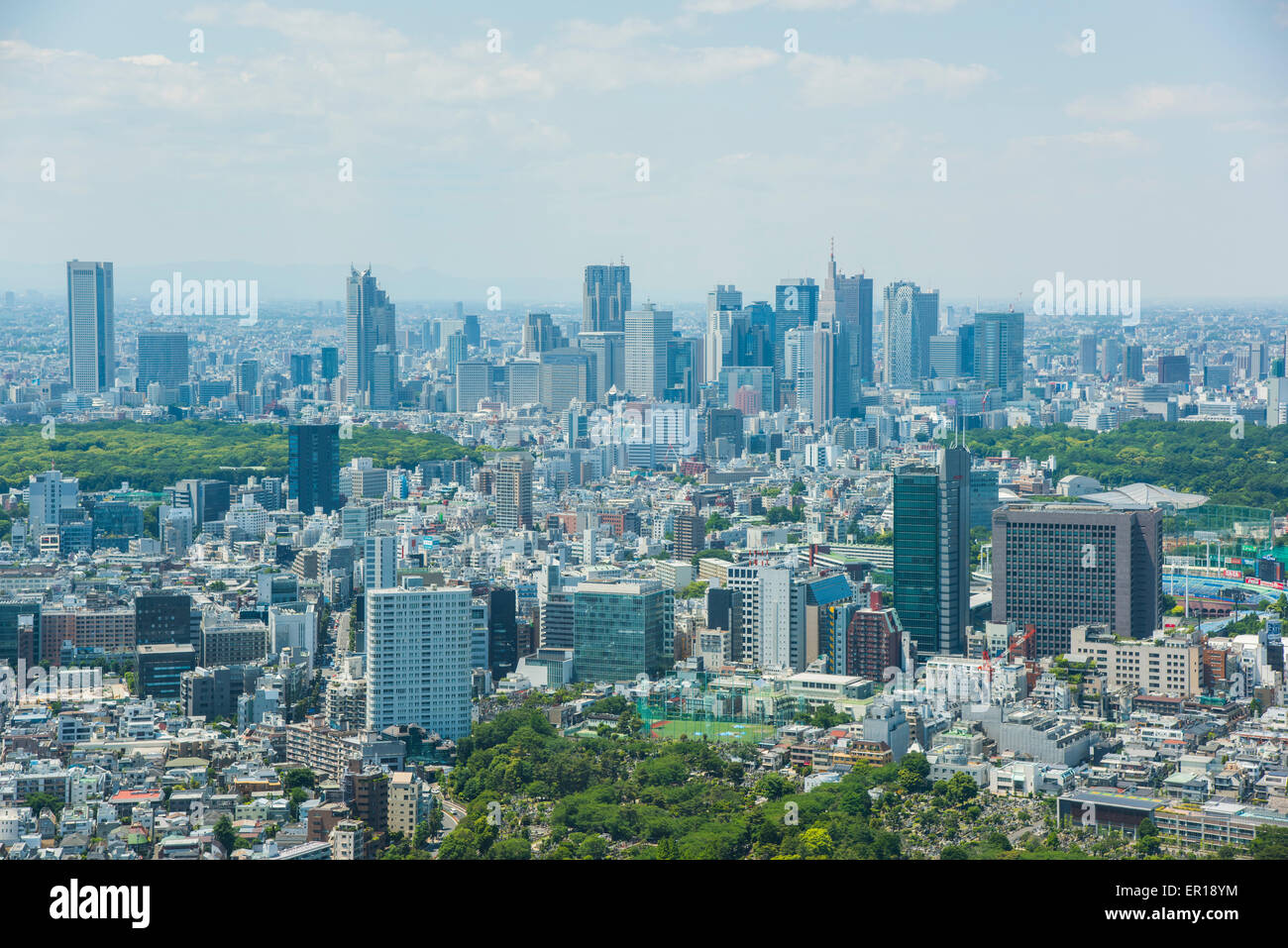 Shinjuku skyscraper,view from Roppongi Hills observatory,Minato-Ku,Tokyo,Japan Stock Photo