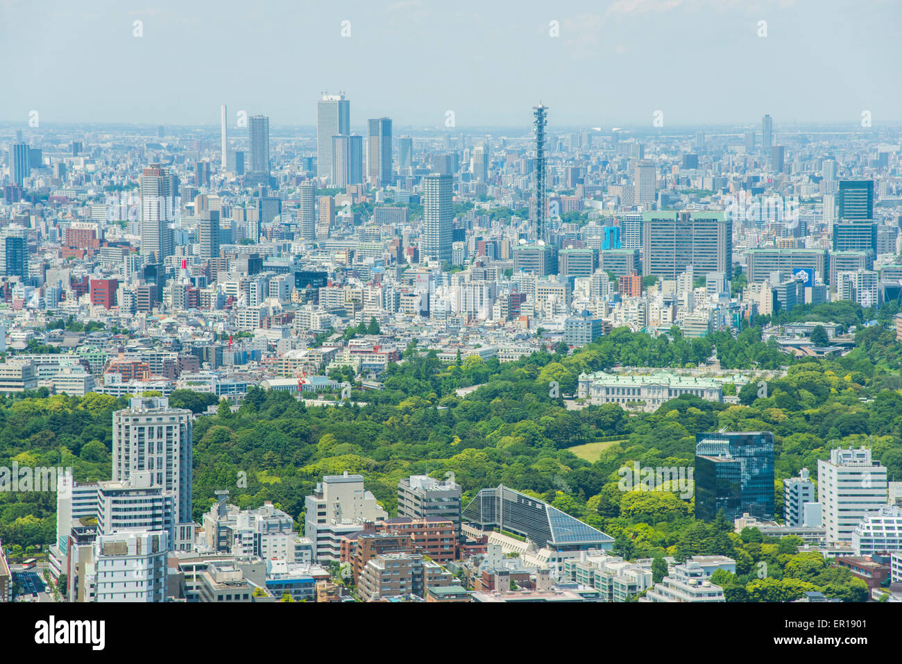 Ikebukuro Skyscraper,view from Roppongi Hills observatory,Minato-Ku,Tokyo,Japan Stock Photo