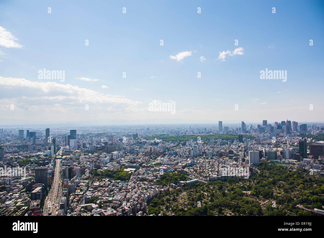 Shinjuku skyscraper,view from Roppongi Hills observatory,Minato-Ku,Tokyo,Japan Stock Photo