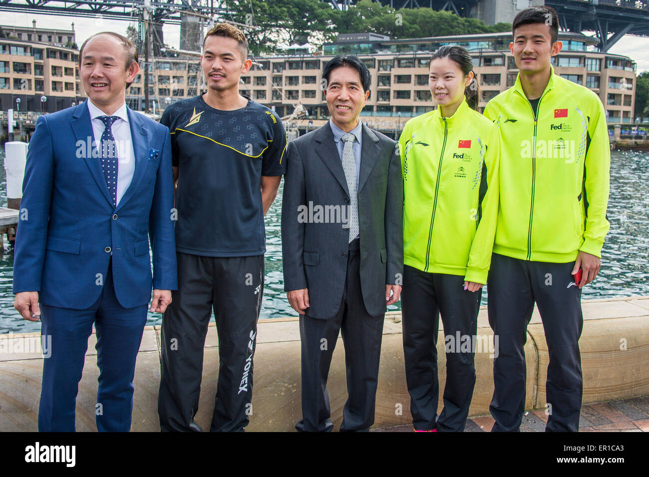 Sydney, Australia. 25th May, 2015. The Australian Badminton Open 2015 media call at Campbells Cove, The Rocks, on May 25, 2015 in Sydney, Australia Credit:  MediaServicesAP/Alamy Live News Stock Photo