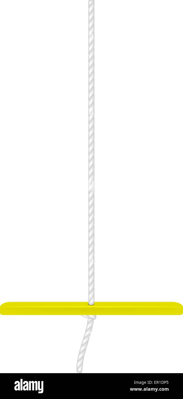 Hanging Yellow Ropes Swing in yellow design hanging on white rope Stock Vector Image & Art ...