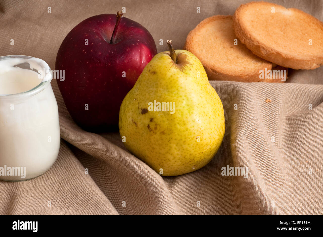breakfast with yogurt and fruit Stock Photo - Alamy