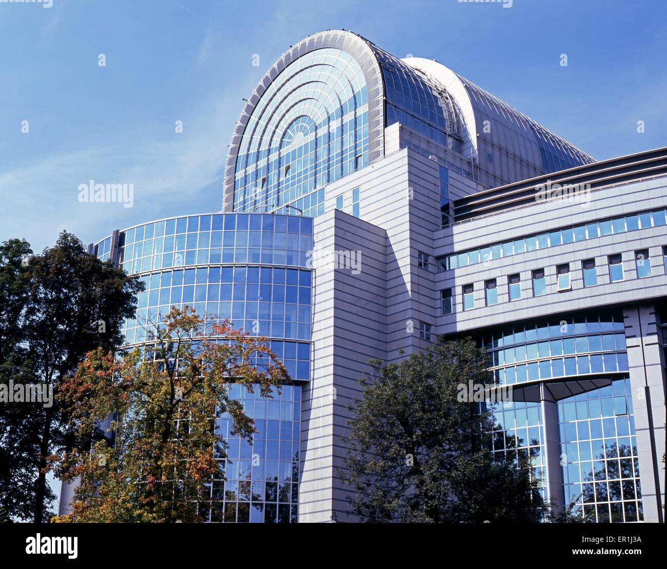 View of the EU parliament building, Brussels, Belgium, Western Europe. Stock Photo