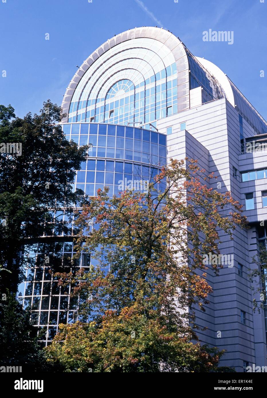 View of the EU parliament building, Brussels, Belgium, Western Europe. Stock Photo