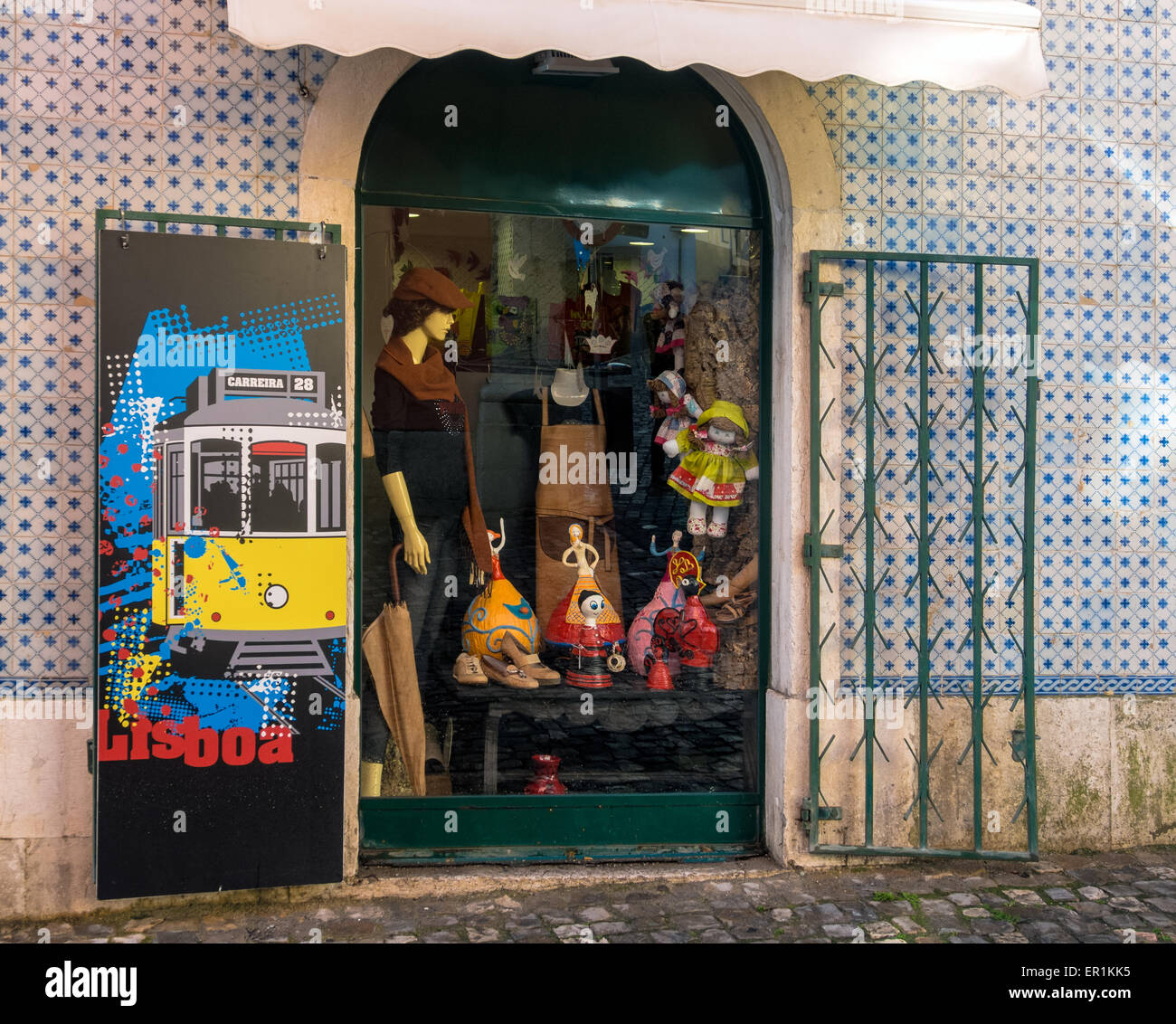 LISBON, PORTUGAL - MARCH 06, 2015: Souvenir shop in Lisbon Stock Photo ...