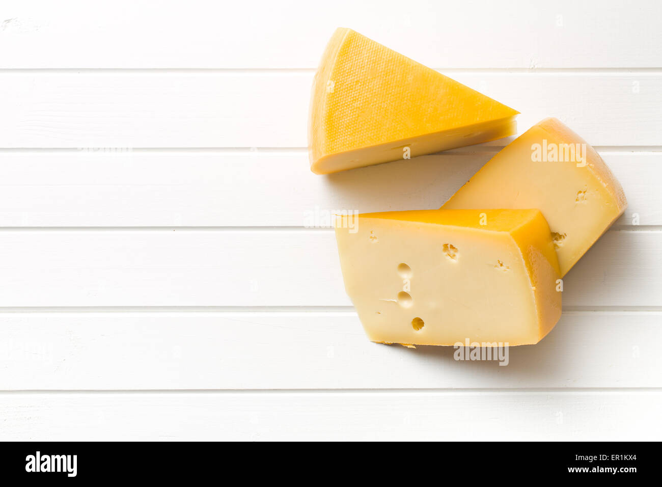 top view of edam cheese Stock Photo
