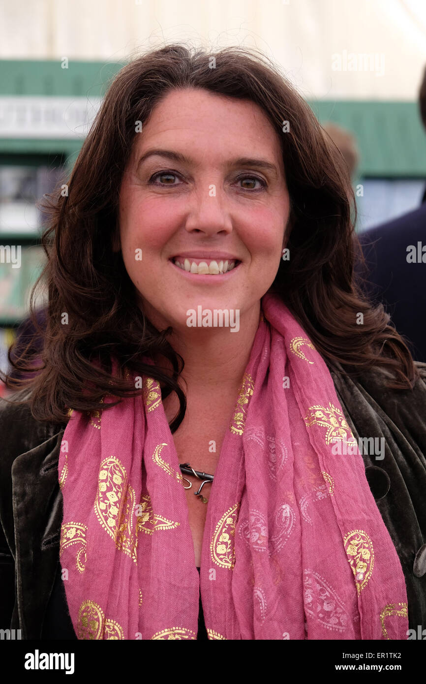 Hay Festival, Powys, Wales - May 2015  Author and historian Bettany Hughes at the Festival to talk about Greek historic novels. Stock Photo