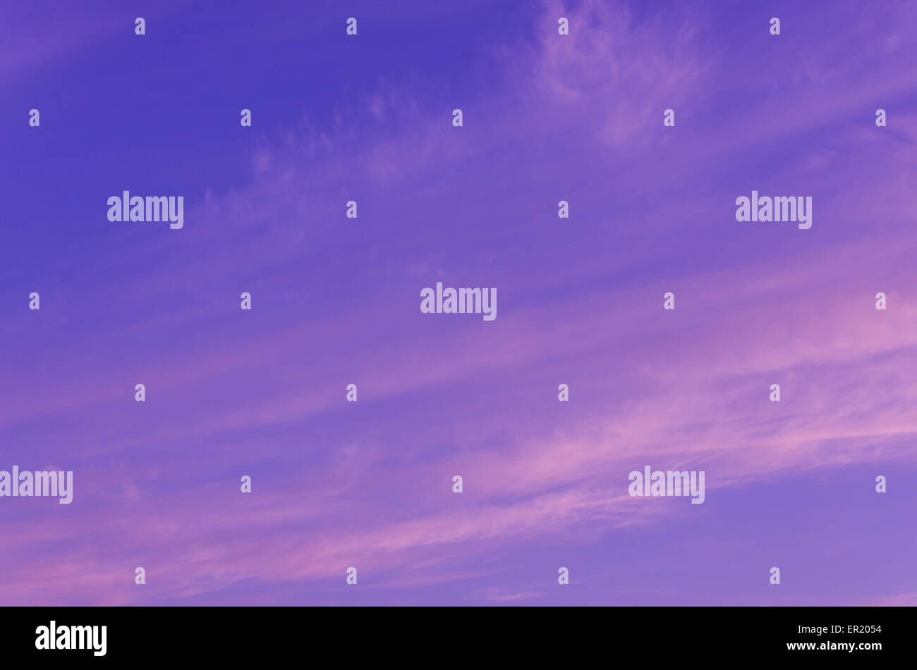 Beautiful blue and purple sky in sunset time Stock Photo - Alamy