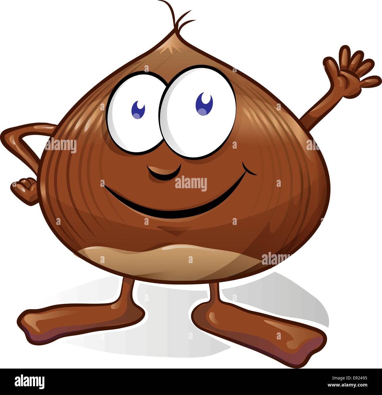 chestnut cartoon isolated on white background Stock Vector Image & Art