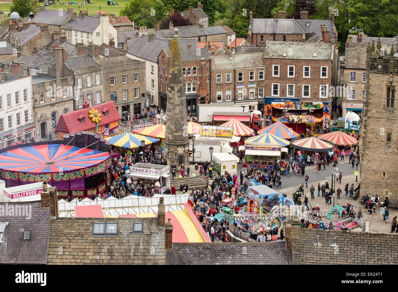 Richmond, North Yorkshire, UK. 25th May, 2015. A Funfair in the market