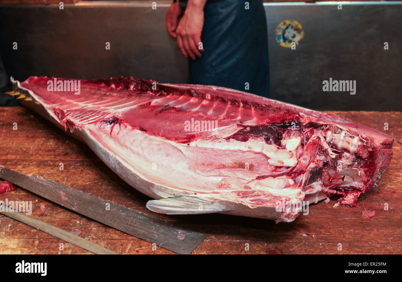 fresh tuna meat Stock Photo