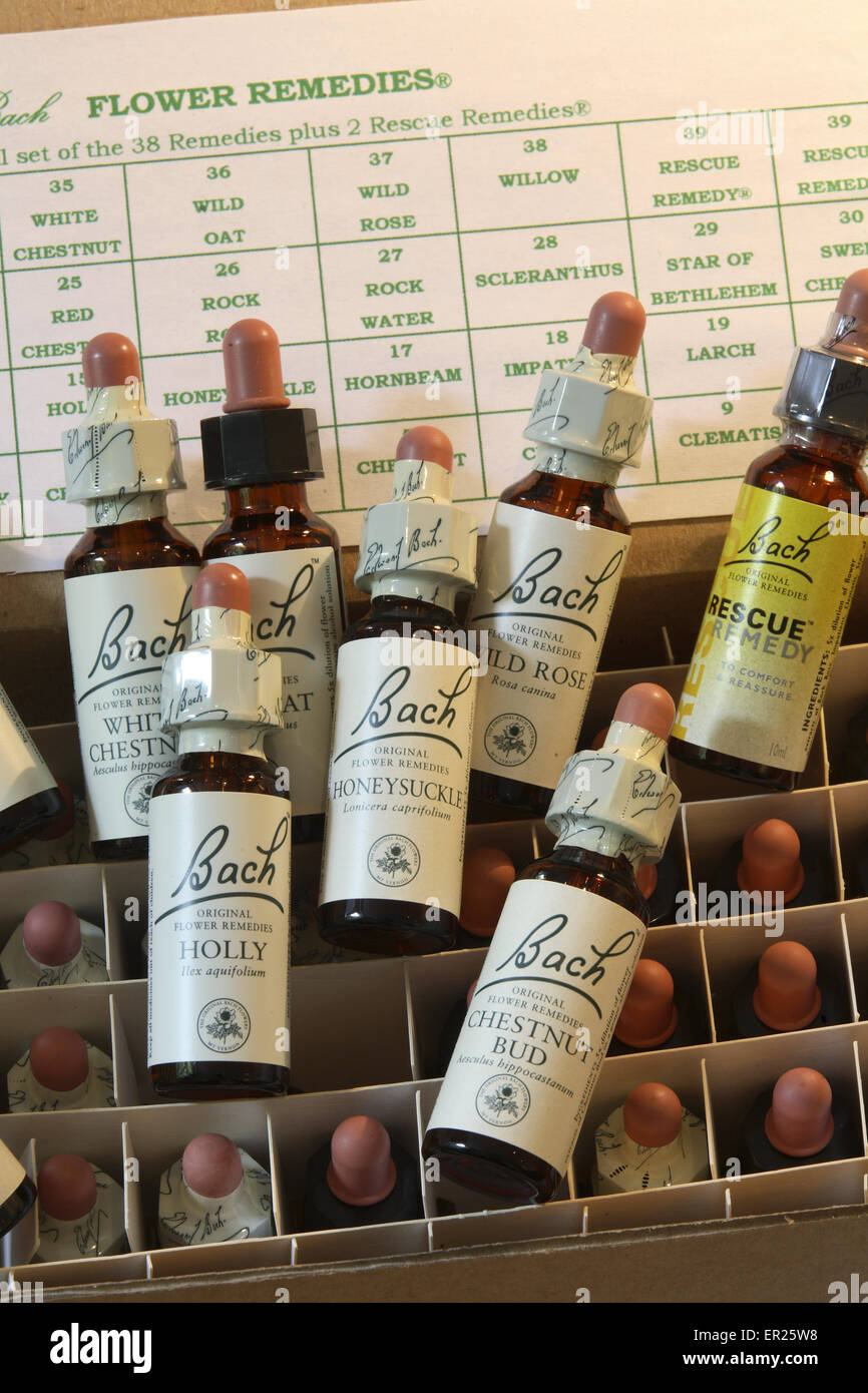 DEU, Germany, a complete refill set of Bach Flower Remedies. DEU