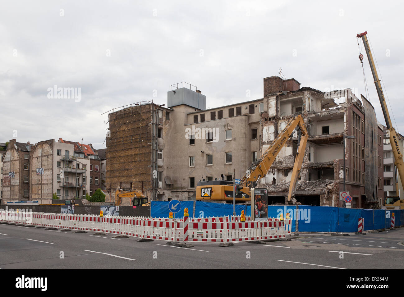 Europe, Germany, North Rhine-Westphalia, Cologne, demolition of the former haed office of the lemonade brands Afri-Cola and Blun Stock Photo
