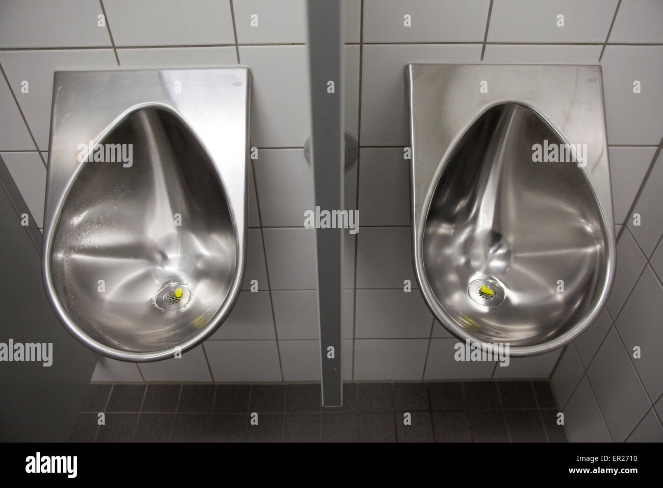 Europe, Germany, Cologne, urinals in a public lavatory. Eurooa
