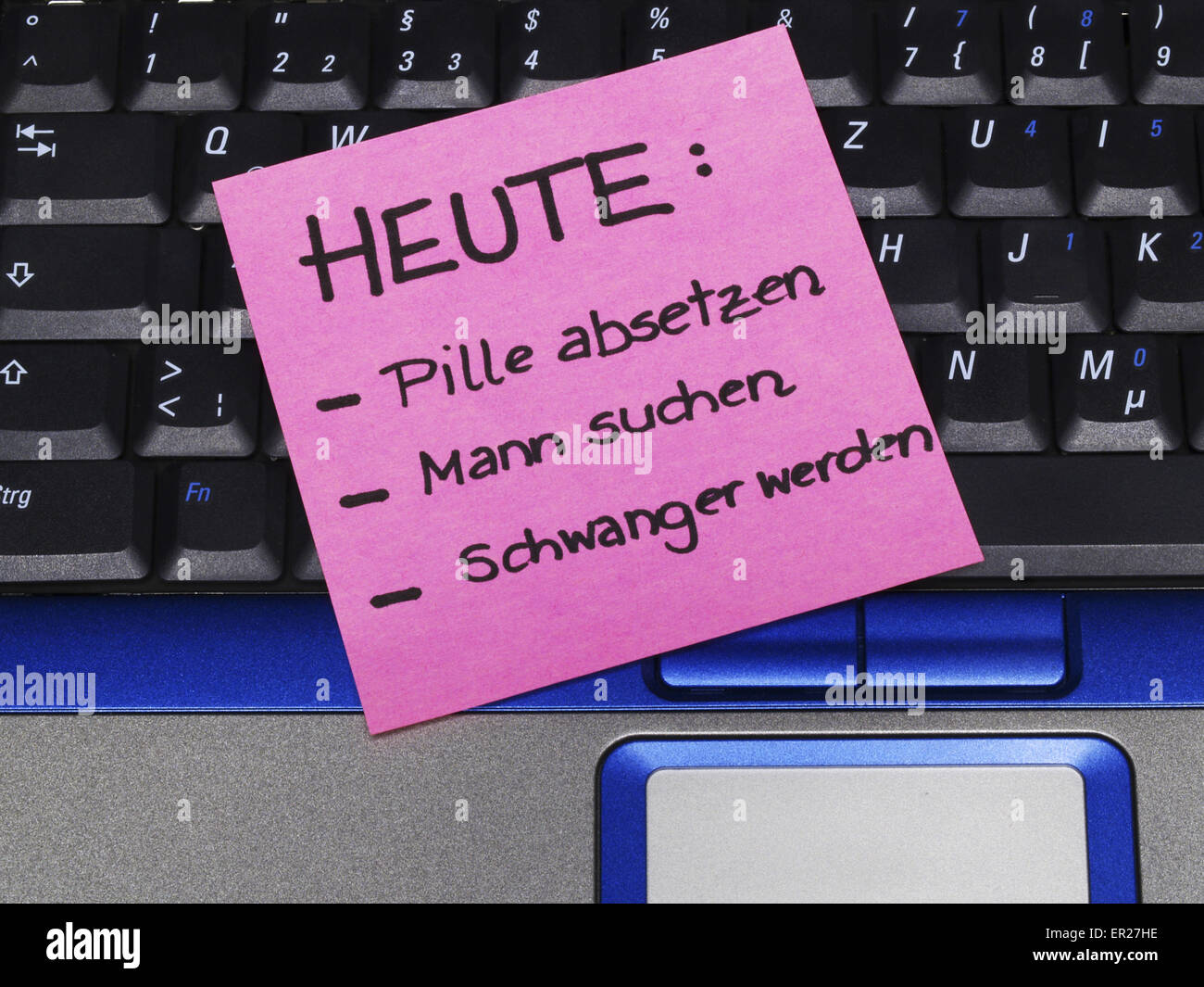 Memo Note On Notebook Heute Pille Absetzen Mann Suchen Schwanger
