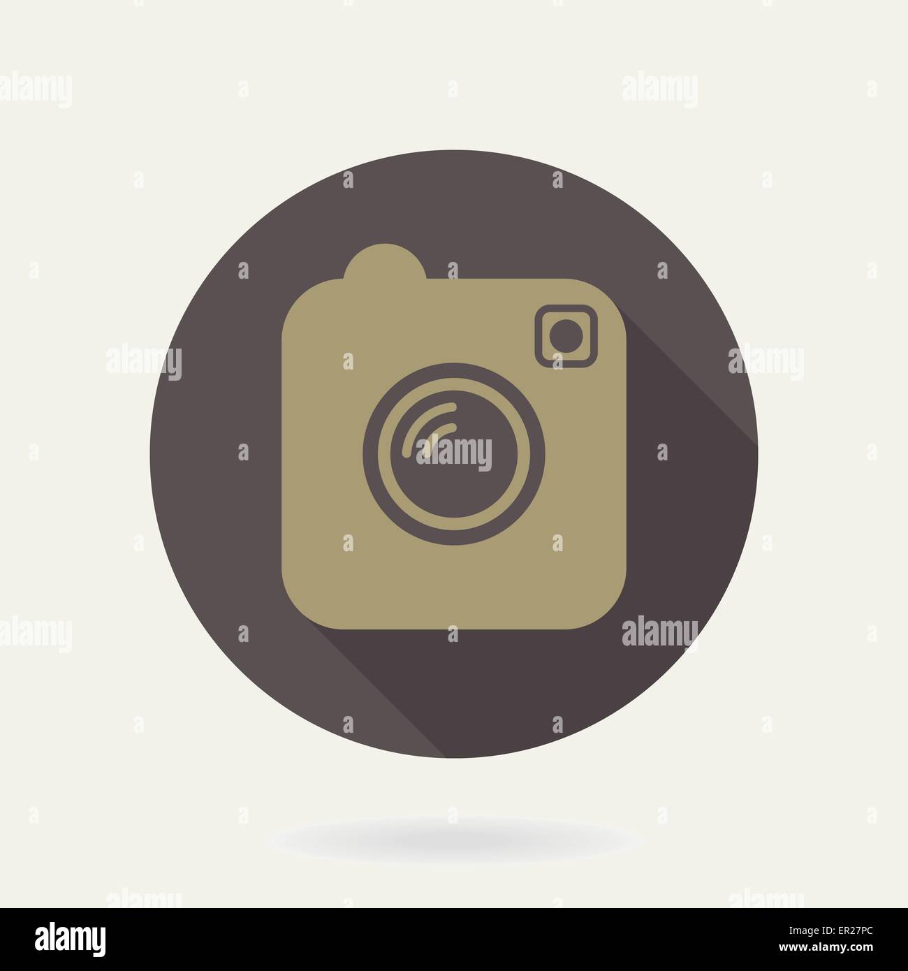 Camera Vector Flat Icon With Long Shadow Stock Vector Image & Art - Alamy