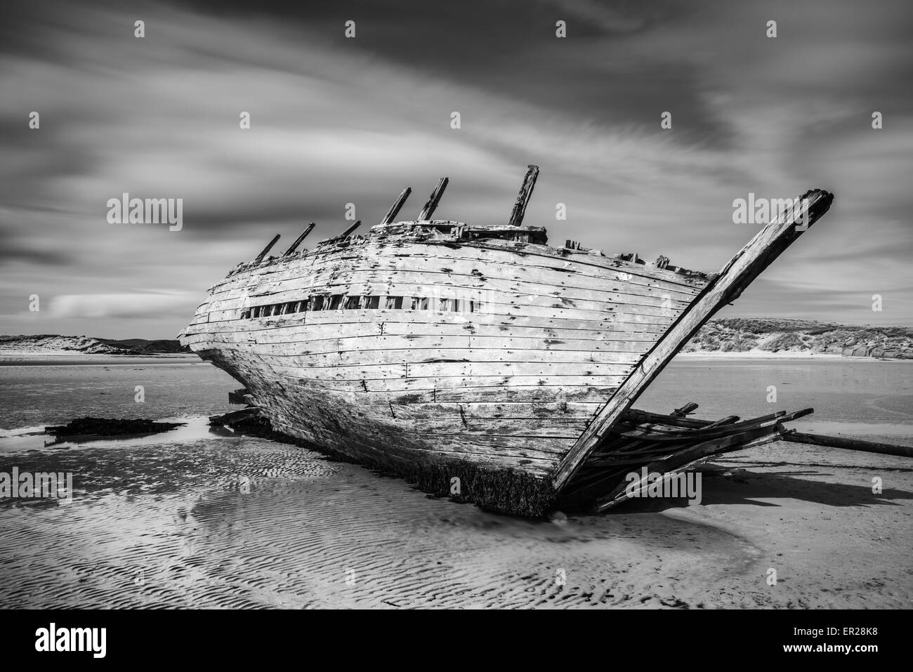 Bunbeg Wreck, Donegal, Ireland Stock Photo