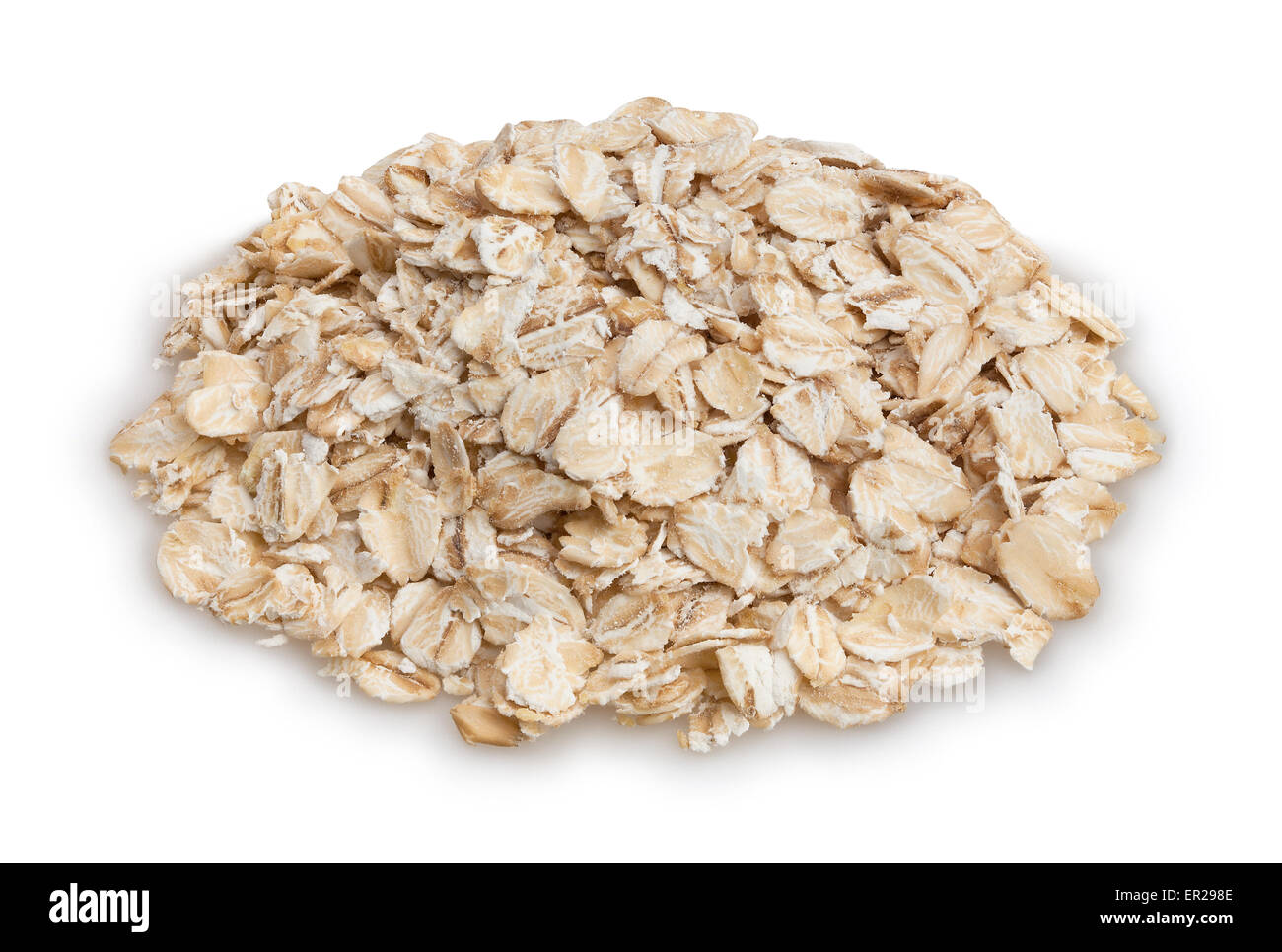 oat flakes isolated Stock Photo