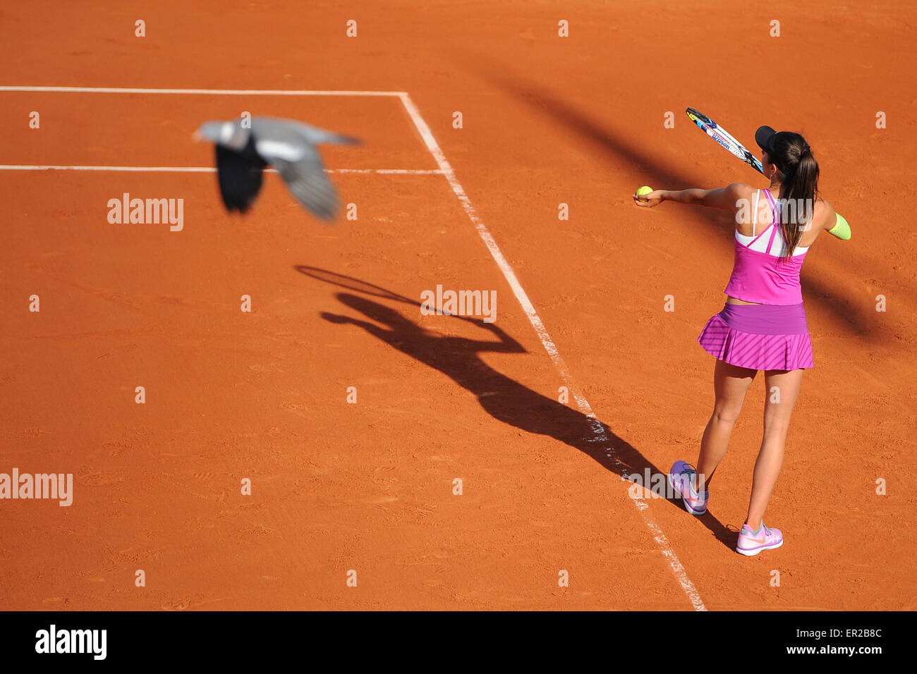 23.05.2015. Roland Garros, Paris, France. French Open tennis championships.  Oceane Dodin (Fra) Stock Photo