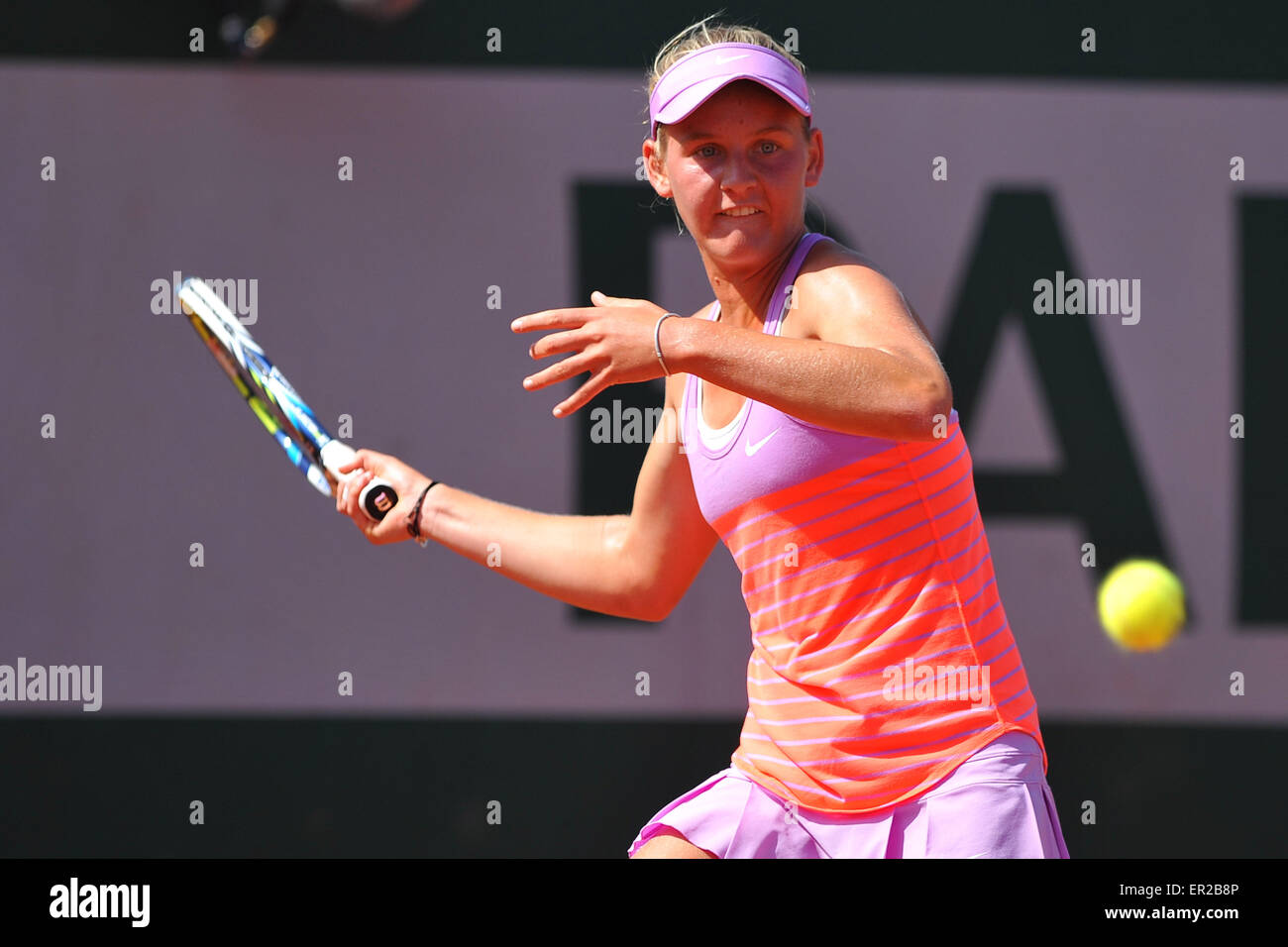 23.05.2015. Roland Garros, Paris, France. French Open tennis championships.  Fiona Ferro (Fra) Stock Photo