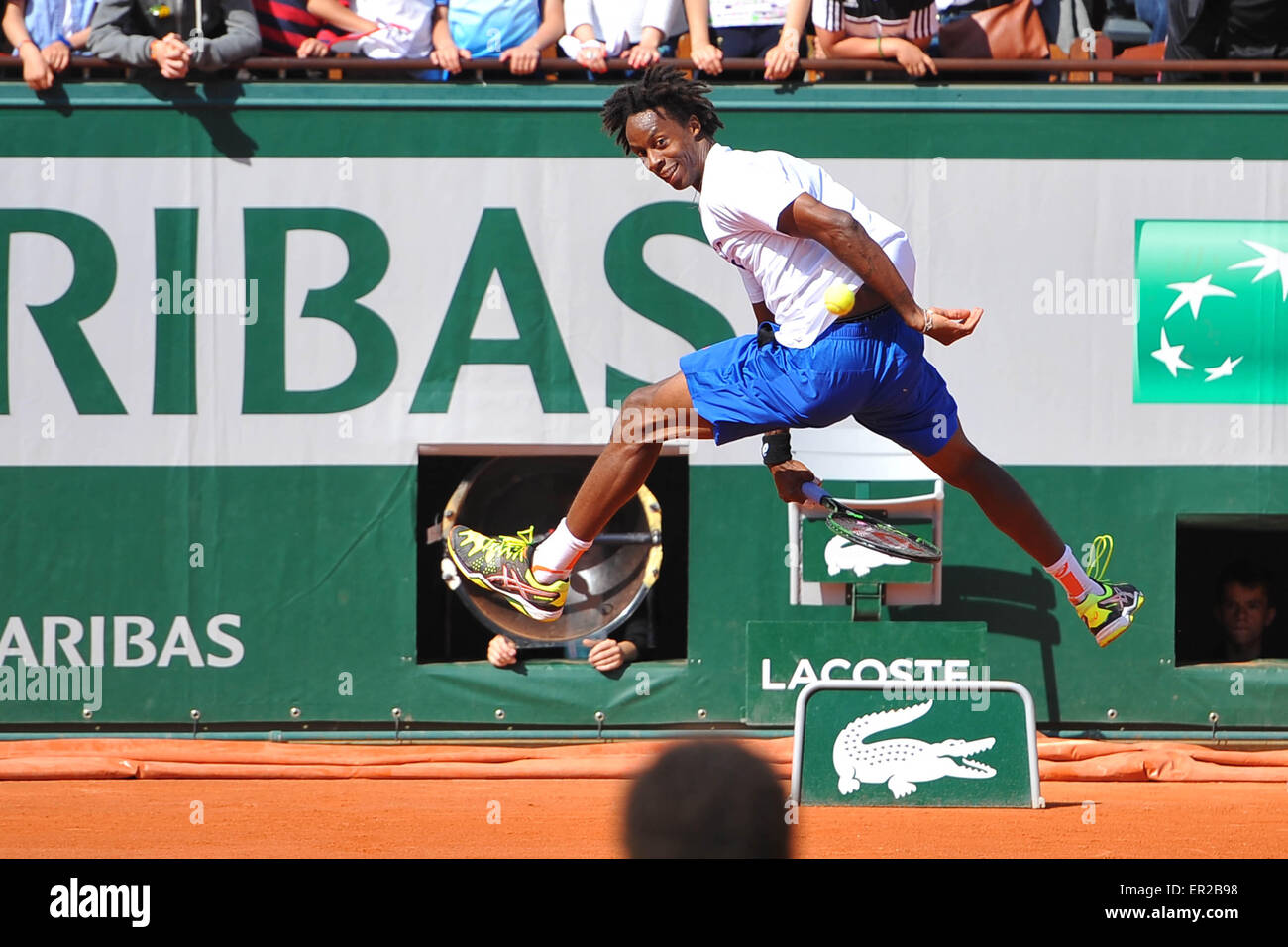 23.05.2015. Roland Garros, Paris, France. French Open tennis championships.  Gael Monfils (Fra) Stock Photo