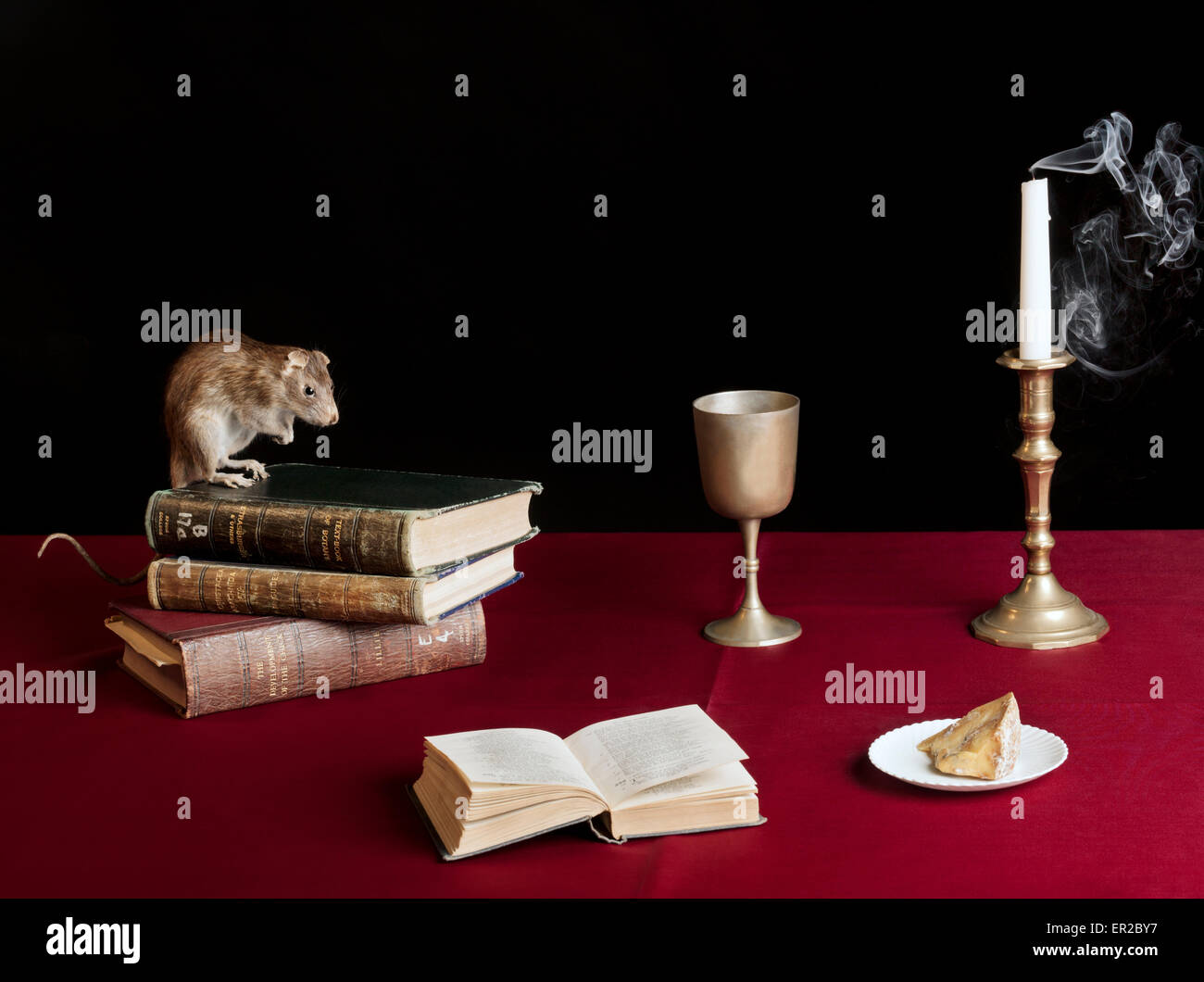 Rat and blown candle Stock Photo Alamy