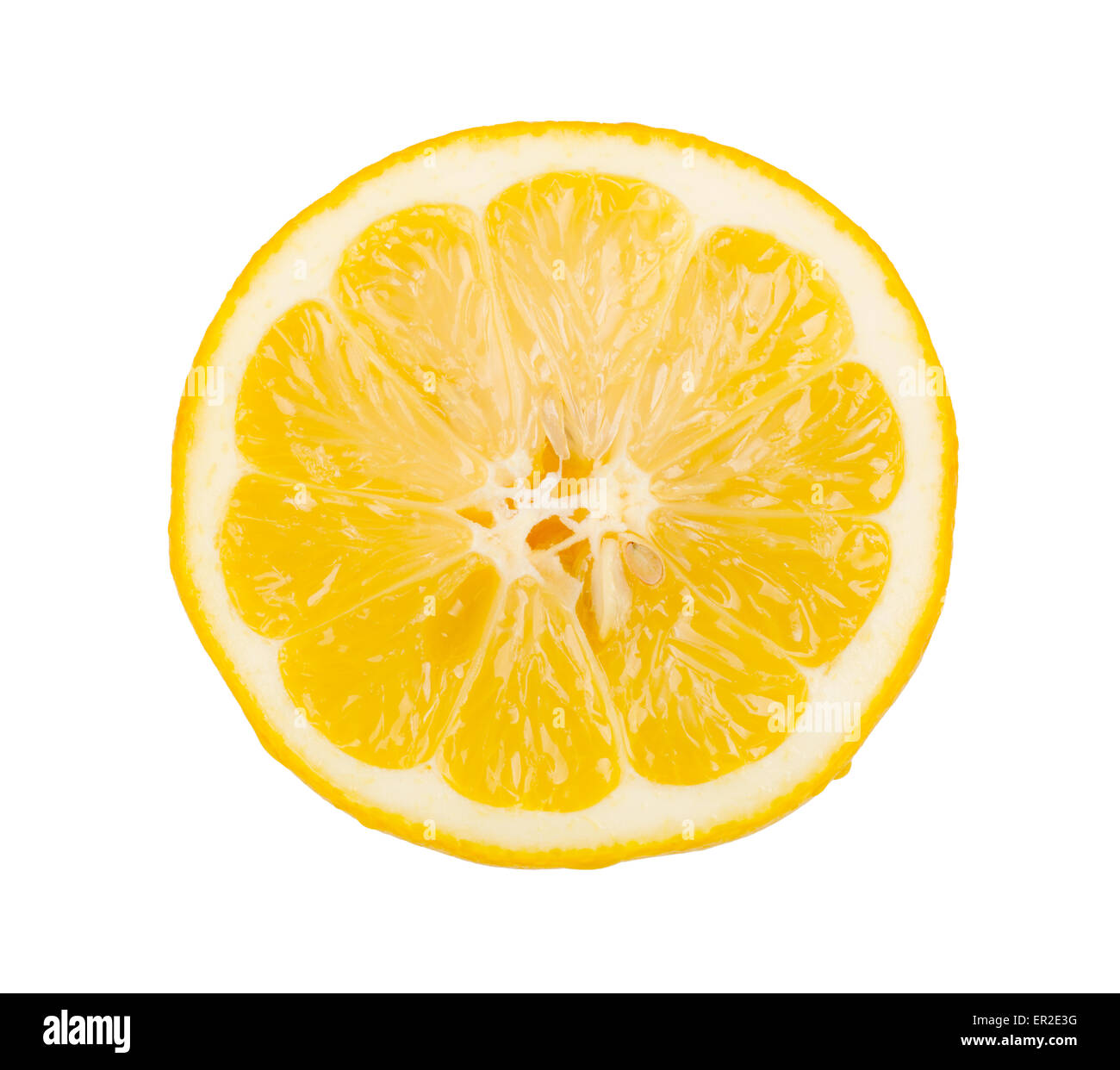 Slice of fresh lemon Stock Photo - Alamy