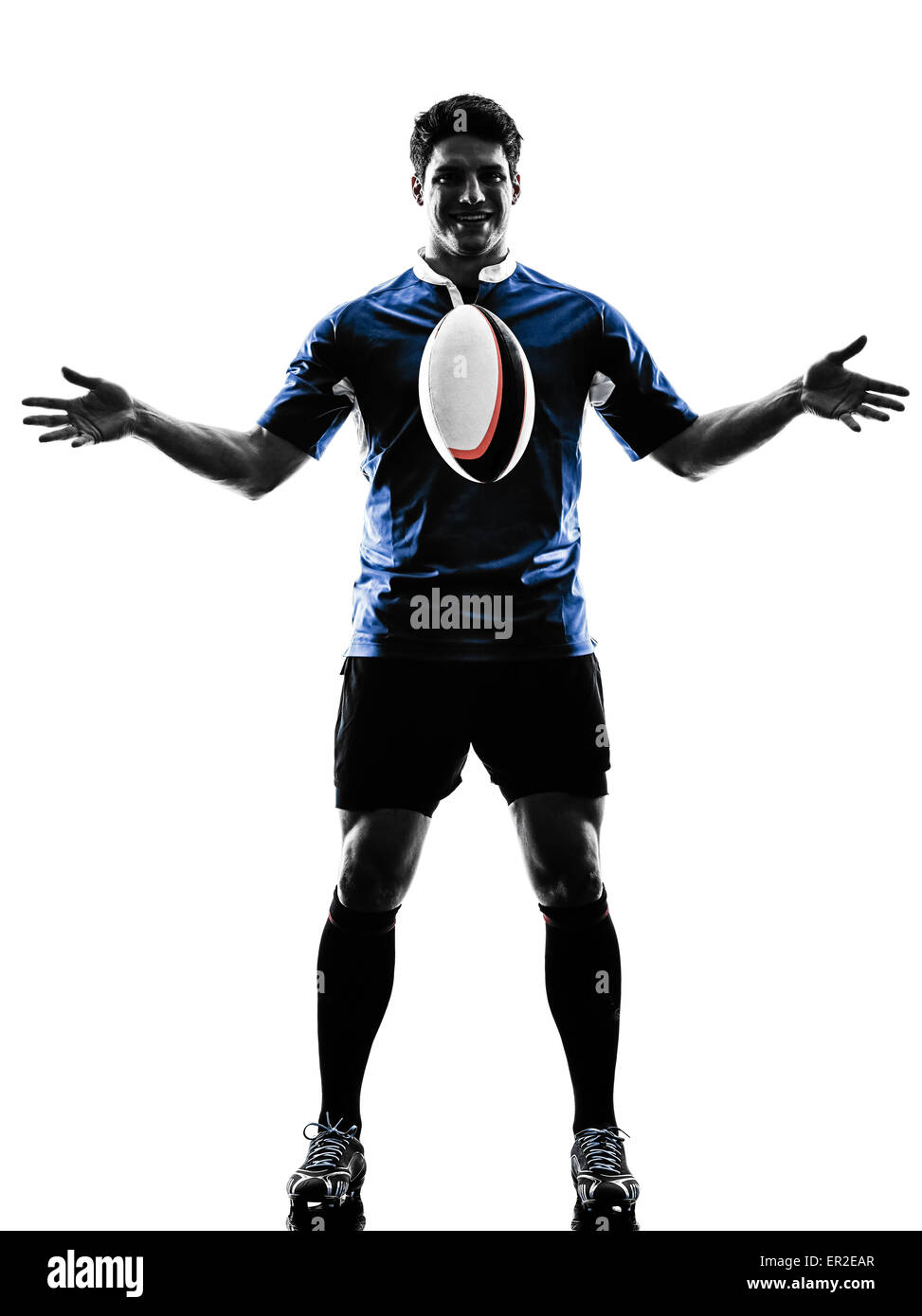 Rugby players in silhouette Cut Out Stock Images & Pictures - Alamy