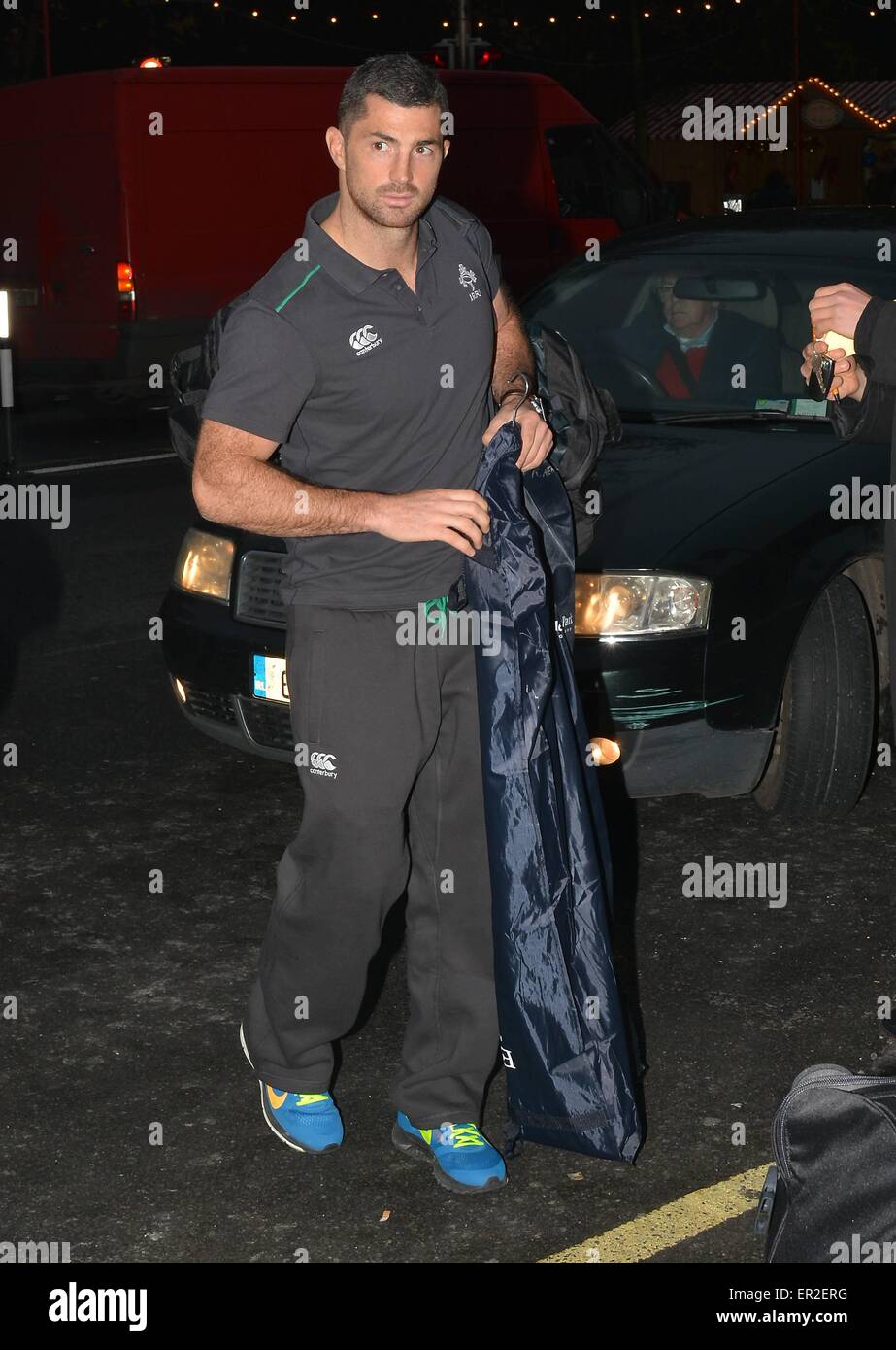 Ireland Rugby team arrive at The Shelbourne Hotel ahead of their match