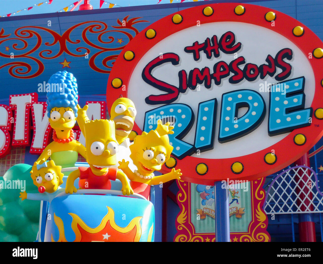 The Simpsons ride at Universal Studios, Florida Stock Photo