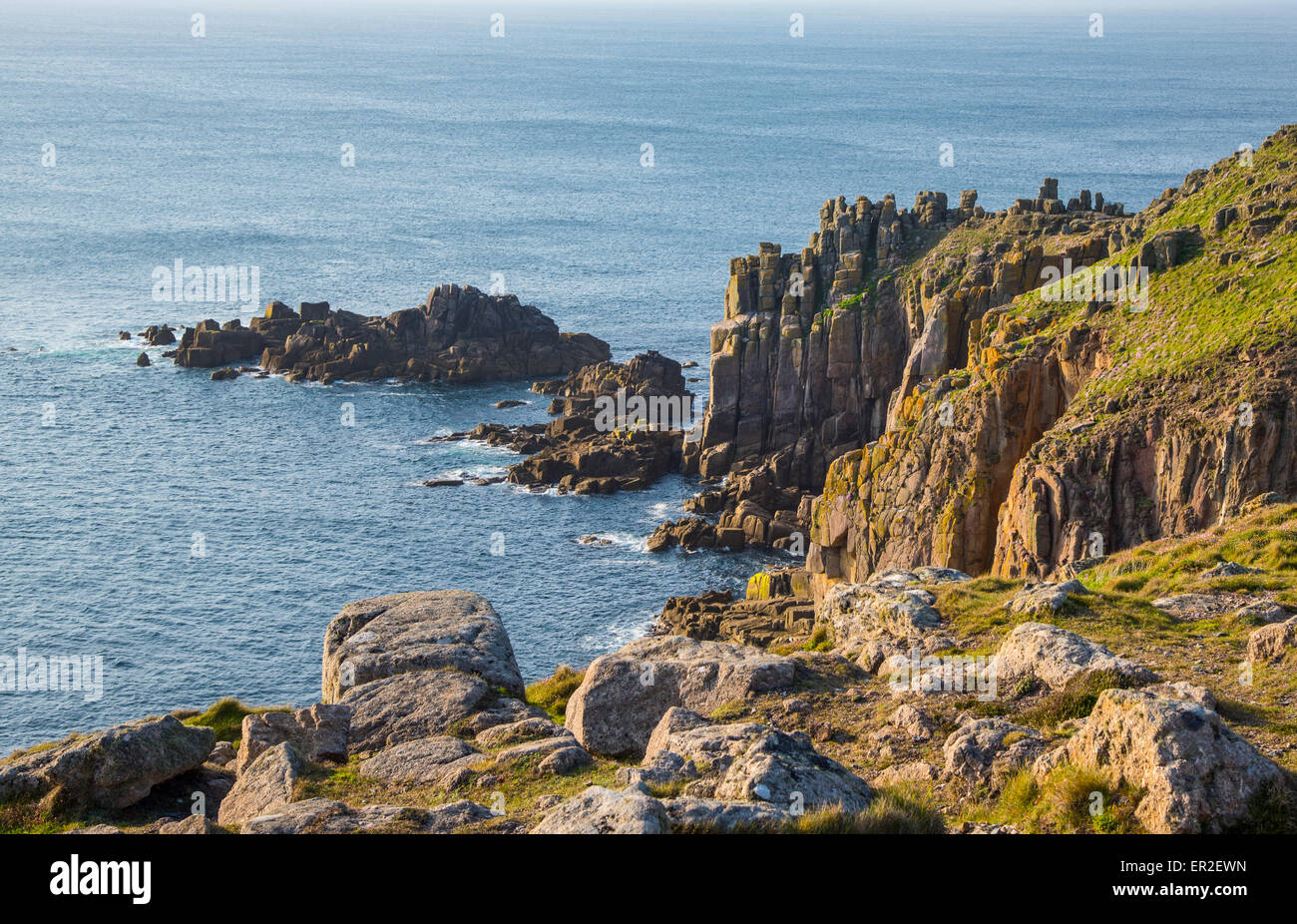 Land's End, Cornwall. Dr Syntax's Head and The Peal. Stock Photo
