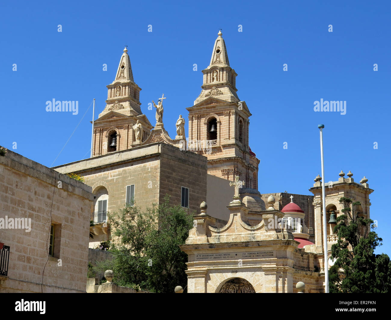The Parish Church of Mellieha, Malta Stock Photo