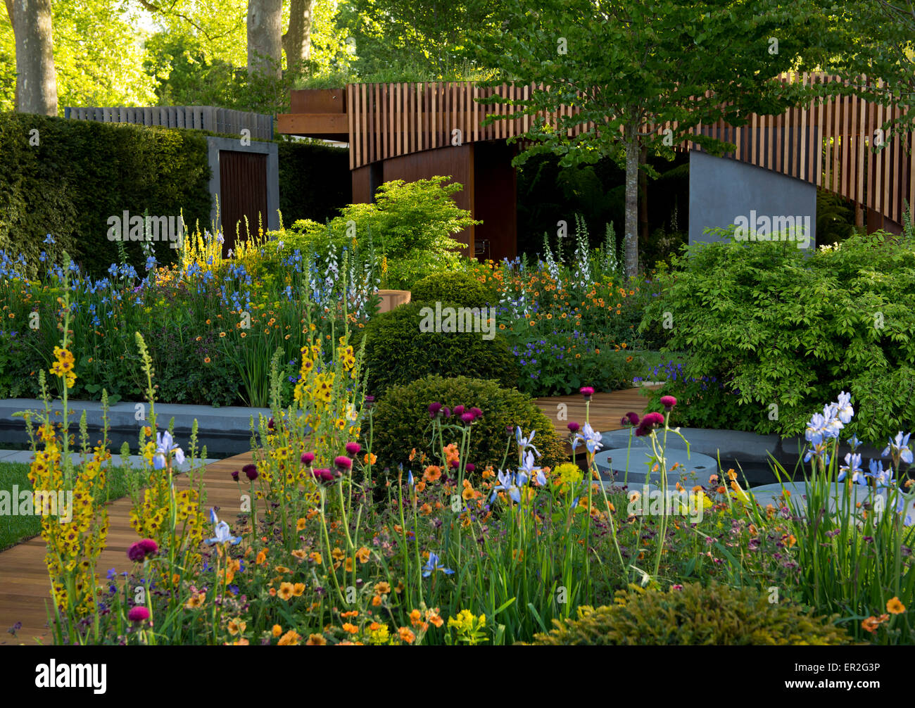 The Homebase Urban Retreat Garden winner of a gold medal in the show gardens category at The Chelsea Flower Show Stock Photo