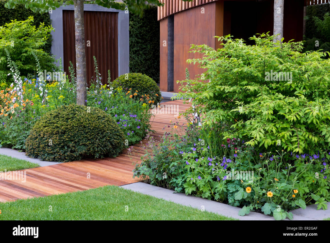 The Homebase Urban Retreat Garden at The Chelsea Flower Show 2015 Stock Photo