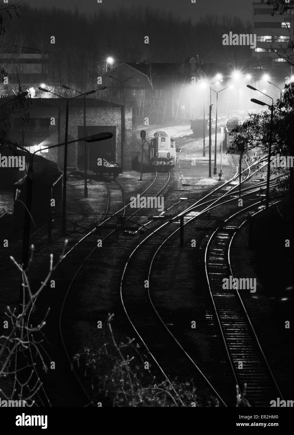 Old black and white railroad hi-res stock photography and images - Alamy