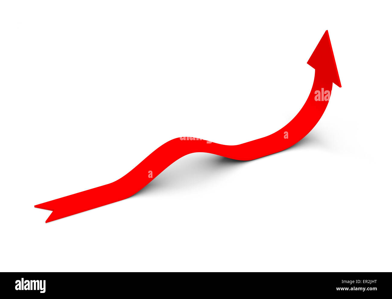 Red arrow on white Stock Photo - Alamy