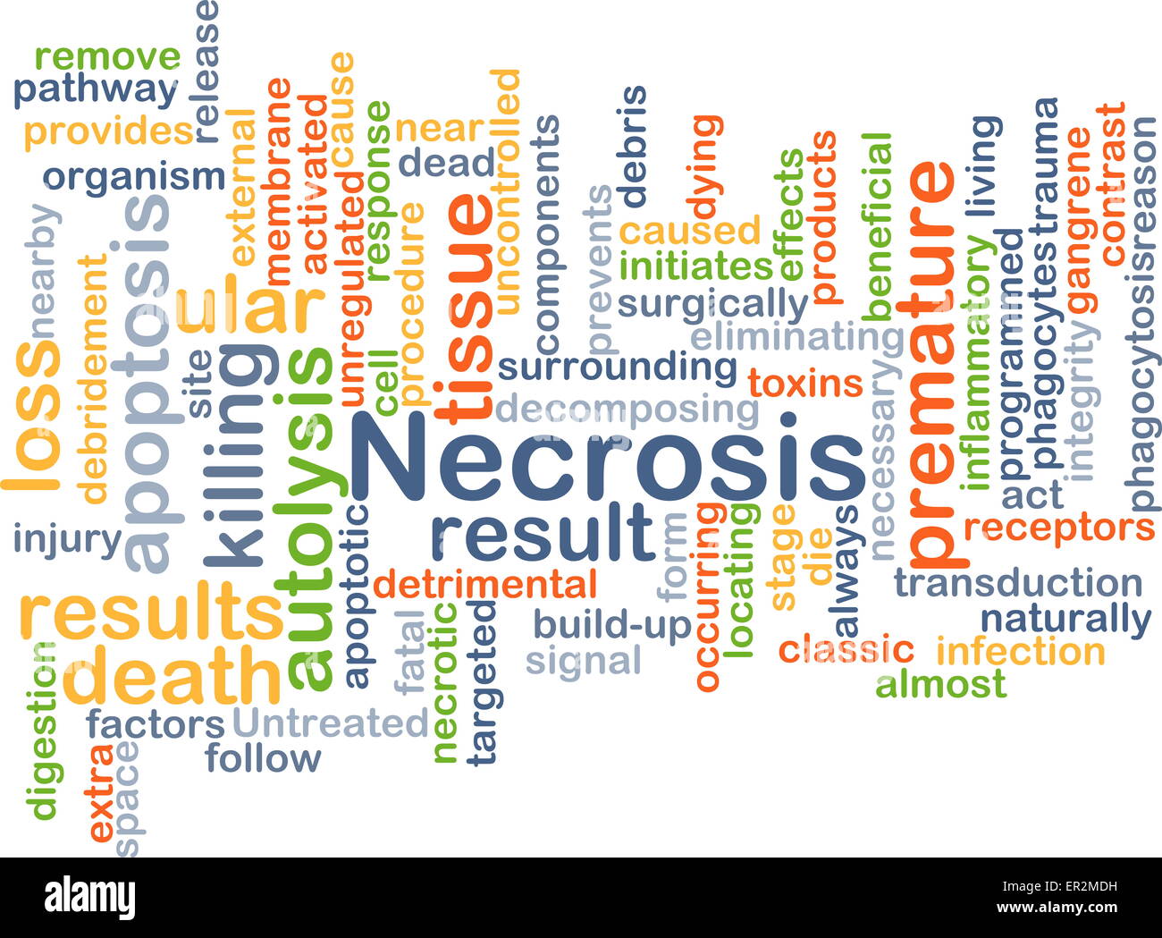 Background concept wordcloud illustration of necrosis Stock Photo