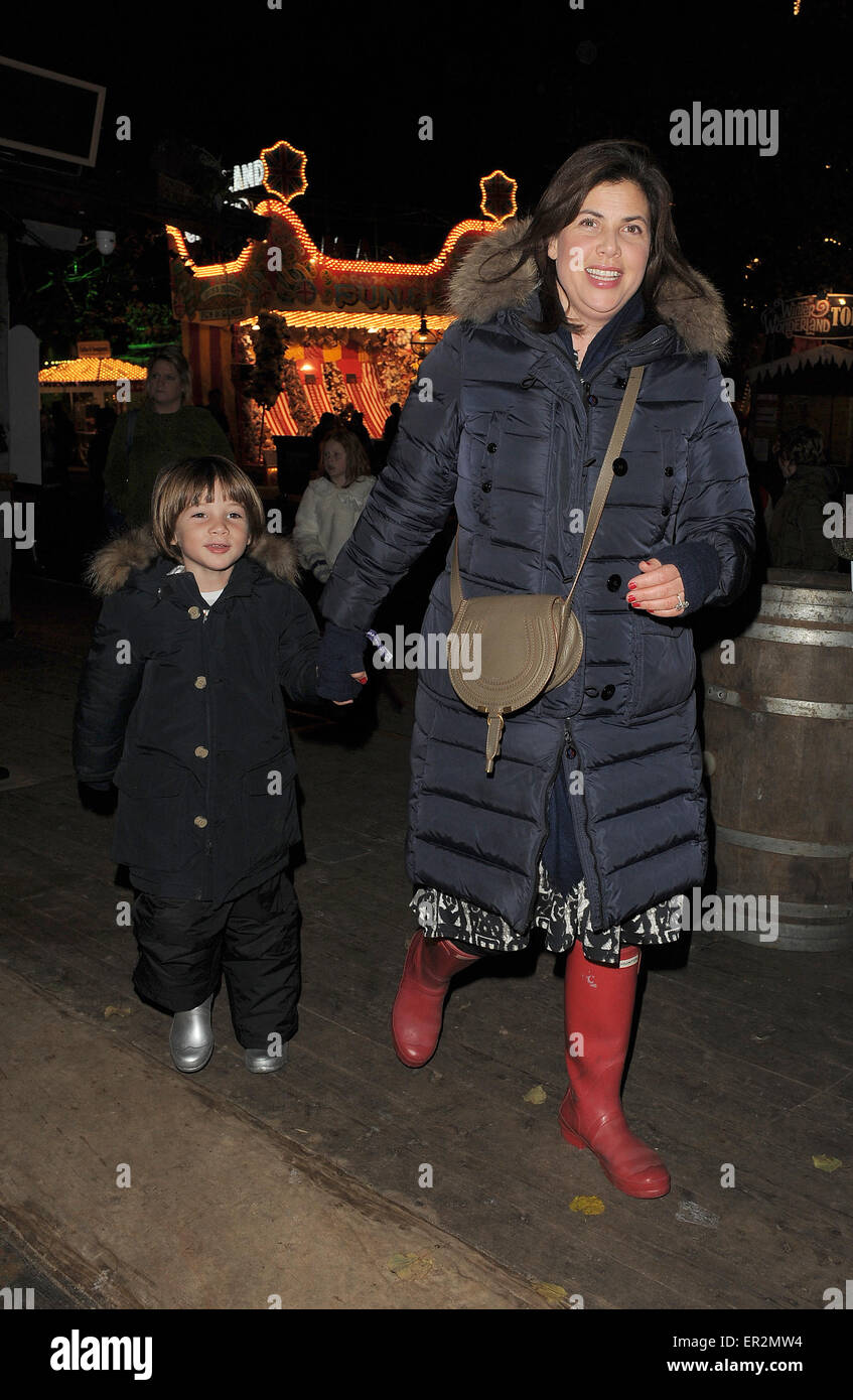 Celebrities enjoy an evening at Winter Wonderland at Hyde Park