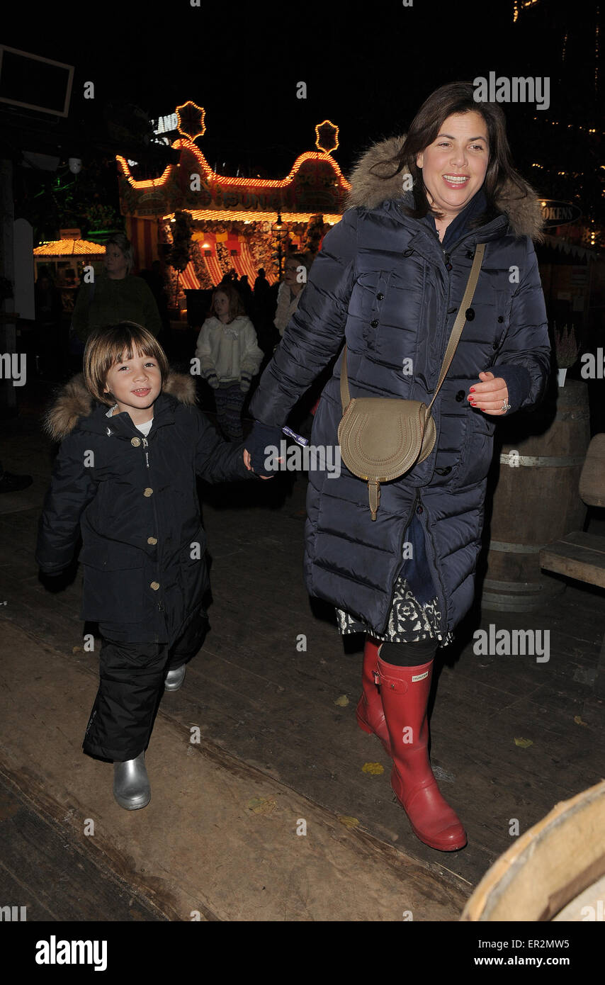 Celebrities enjoy an evening at Winter Wonderland at Hyde Park