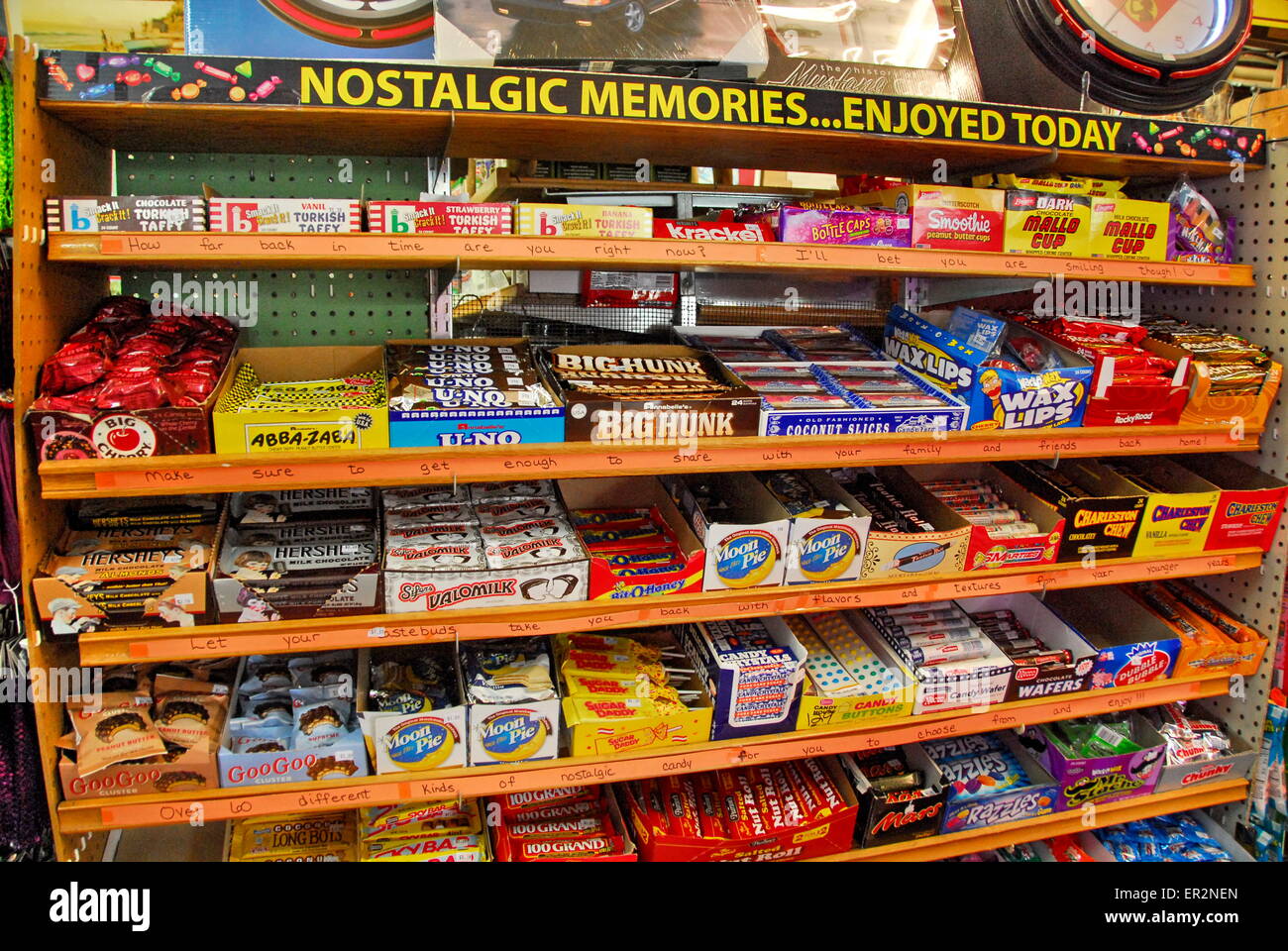 history of junk food Candy aisle in Dick s 5 10 Store in Branson Missouri 