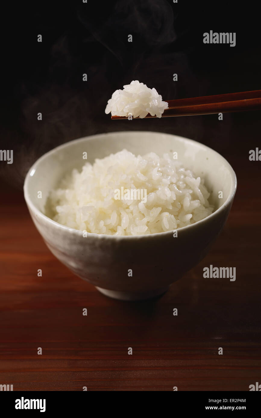 Bowl of rice Stock Photo