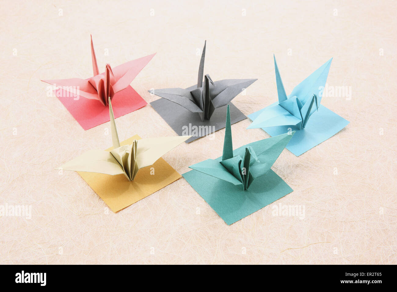 Japanese paper cranes Stock Photo Alamy