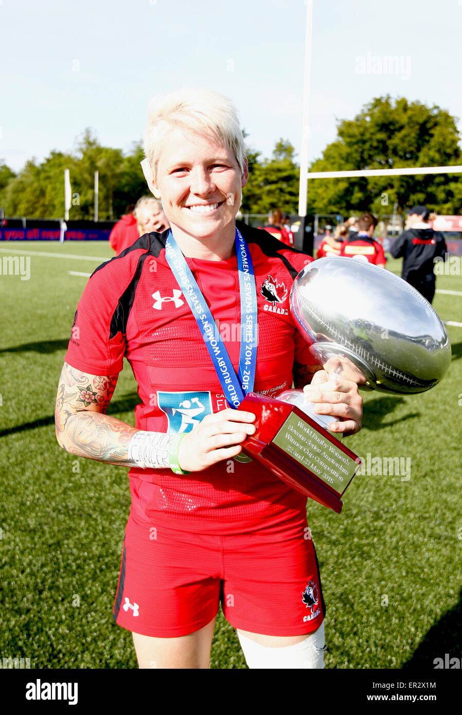 Amsterdam, Holland. 23rd May, 2015. Jennifer Kish MVP from Canada, Cup
