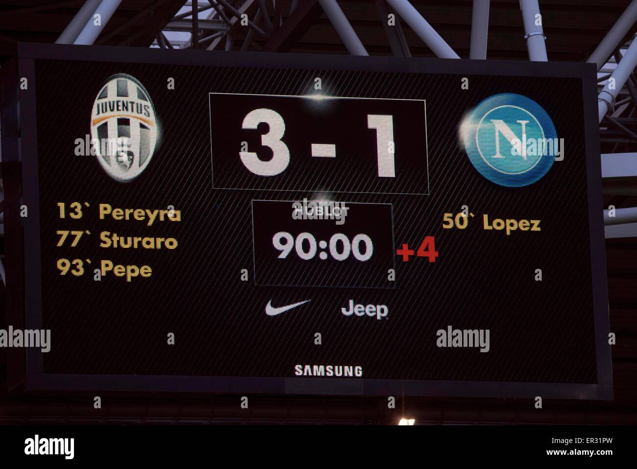 Torino, Italy. 23rd May, 2015. Score 