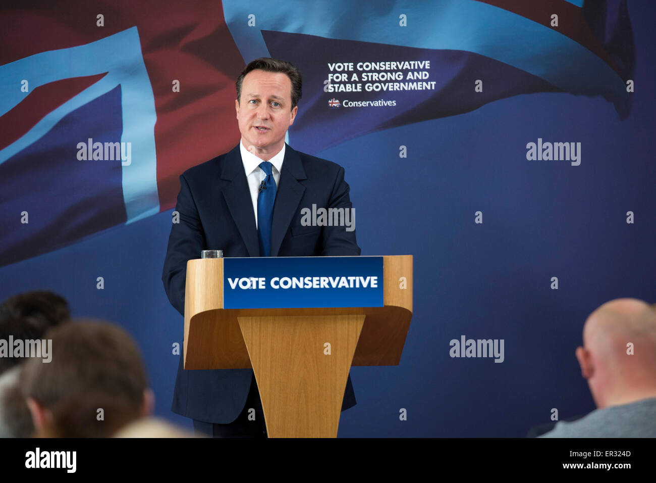 Prime Minister David Cameron visiting Ambleside Sports Club, Nuneaton to give a speech in the