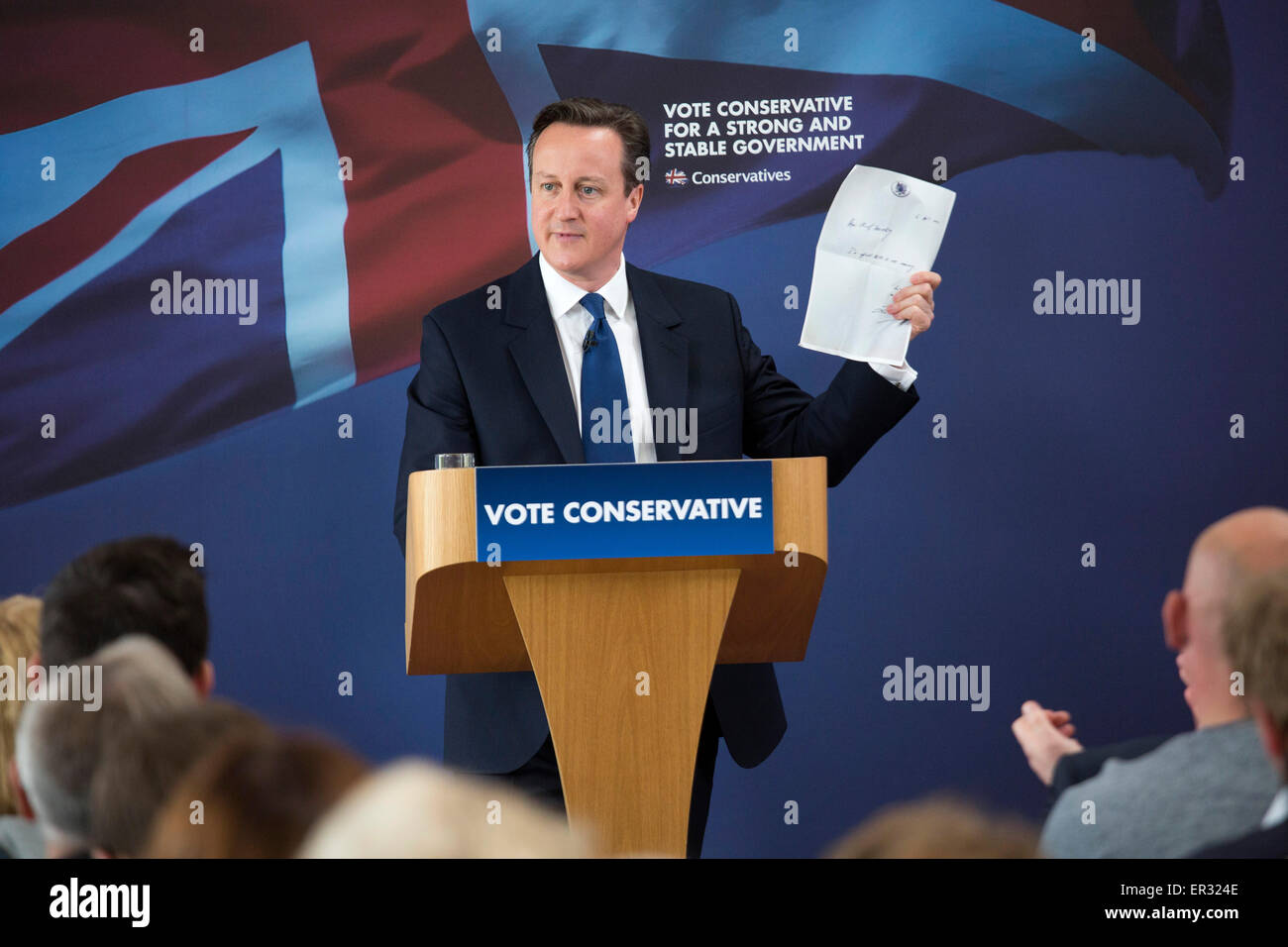 Prime Minister David Cameron visiting Ambleside Sports Club, Nuneaton to give a speech in the
