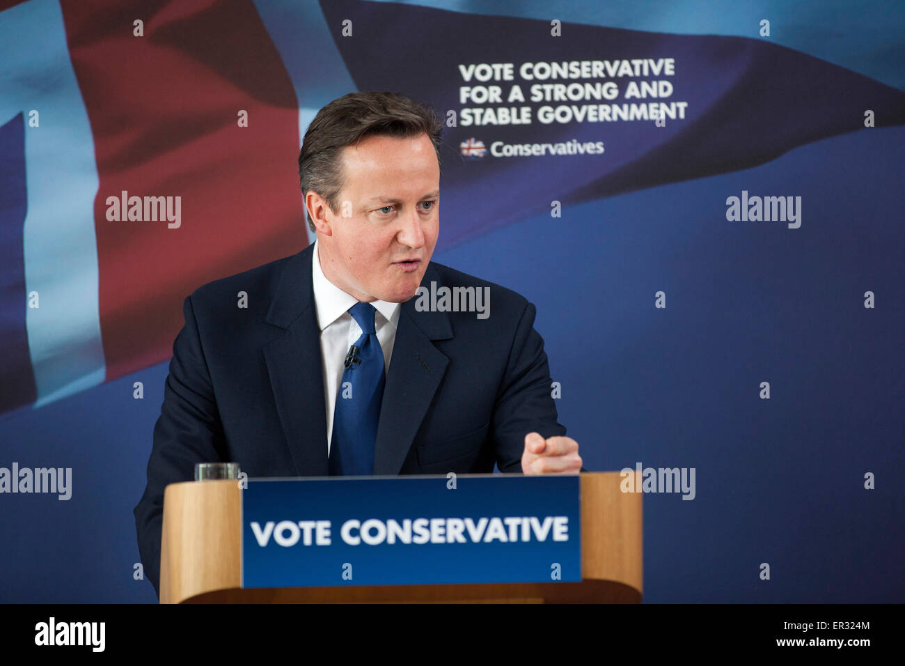 Prime Minister David Cameron visiting Ambleside Sports Club, Nuneaton to give a speech in the